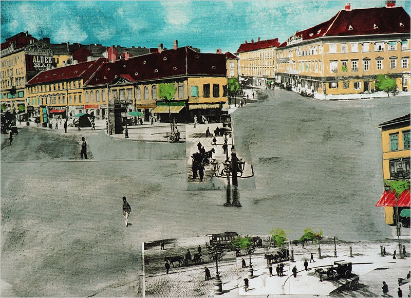 Haldek Mag – Buda, Pest, 1908, Europeans, rooftops, doors, red-striped, Hungary, bernt danielsson